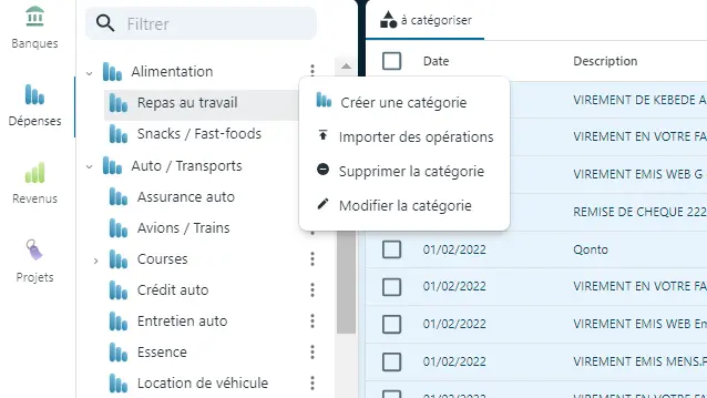 Créer une catégorie